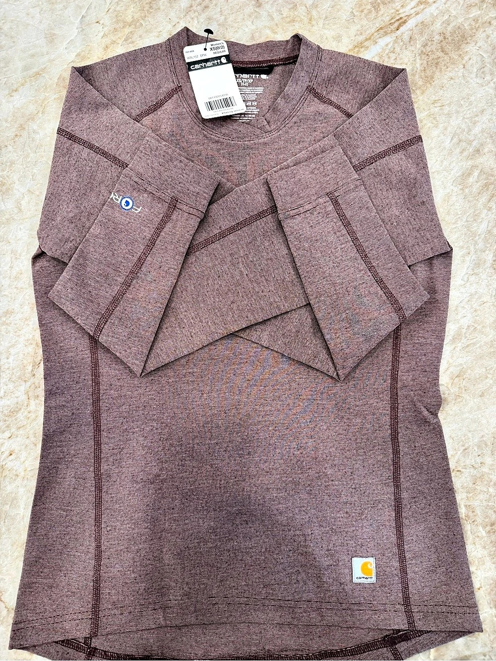 Force Performance Long Sleeve Thermal Shirt burgundy Size XS -  NWT